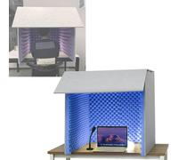 VDLLQYN, Soundproof Booth, Portable Recording Booth, Simple Isolation Shield, Microphone Isolation Shield,Portable Simple Recording Studio(Blue)