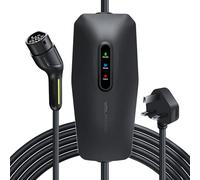 VDLPOWERVP EV Charger, 3kW Type 2 to 3 Pin Plug,10M Cable,13A EV Portable Charger Cable IP65 safe,LED Display Electric Car Charger for EVs & PHEVs