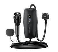 VDLPOWERVP EV Charger 3kW Type 2 to 3 Pin Plug, 13A 230V Portable EV Car Charger with 10M Cable, LED Status Indicators, IP65 Waterproof Electric Vehicle Charging Cable for EVs & PHEVs