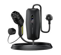 VDLPOWERVP EV Charger 3kW Type 2 to 3 Pin Plug, 13A 230V Portable EV Car Charger with 8M Cable, LED Status Indicators, IP65 Waterproof Electric Vehicle Charging Cable for EVs & PHEVs