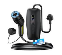 VDLPOWERVP EV Charger Type 2 to 3 Pin Plug, 13A 230V Portable EV Car Charger with 5M Cable, LED Status Indicators, IP65 Waterproof Electric Vehicle Charging Cable for EVs & PHEVs