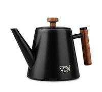 VDN Stainless Steel Teapot Double Wall with Filter - Black Teapot 1 Liter - 904