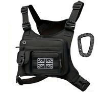 Vdones Running Chest Bag Tactical Water- Resistant Men’s Chest Pack Runners Sport Pouch for Jogging, Cycling, Working, Hiking