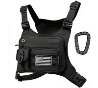 Vdones Running Chest Bag Tactical Water- Resistant Men’s Chest Pack Runners Sport Pouch for Jogging, Cycling, Working, Hiking