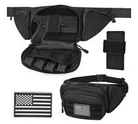 Vdones Tactical Fanny Pack CCW Bag Tactical Waist Pack with Secure Holster MOLLE System, Durable EDC Bag for Hunting Fishing Hiking