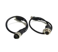 VDOQTLJT 10pcs M12 4Pin Female Plug A Code to Mini Din 4Pin Female Cable Corsets 30cm AWG22 Straight Compatible with Industrial Automation Machinery Sensors and Other Applications