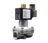VDOQTLJT 1PCS AC220V solenoid valve G1/4" 3/8" 1/2" 3/4" 1" valve stainless steel water valve normally open(AC220V-VITON,1 Inch)