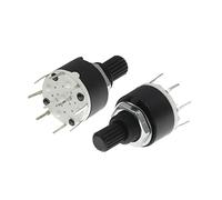 VDOQTLJT Replacement Parts Micro Switch Rotary 1PCS SR16 16MM Band 2 Pole 3 4 Position 1 5 6 8 Handle Length 15MM Axis(1 Pole 6)