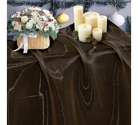 VDS 1 Yard Premium Organza Fabric by the Yard 45” Wide - Sheer, Lightweight, Shiny Tulle Material for DIY Crafts, Wedding Arch Decoration, Gift Wrapping, Event Décor, Sewing, Curtain - Chocolate Brown