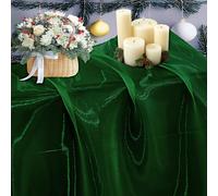 VDS 1 Yard Premium Organza Fabric by The Yard 45” Wide - Sheer, Lightweight, Shiny Tulle Material for DIY Crafts, Wedding Arch Decorations, Gift Wrapping, Event Décor, Sewing, Curtains - Hunter Green