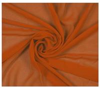 VDS Chiffon Fabric, 25 Yards Continuous Long, 44” Wide, Soft Sheer Arch Cloth for Wedding Engagement Event Party Banquet Decoration Canopy Arbor Drapery Panel Backdrop Bridal Sewing DIY (Brunt Orange)