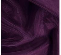 VDS Dark PurpleOrganza Fabric, 5 Yards Continuous, 45” Wide, Wedding Party Decoration Iridescent Crystal Sheer Shiny Organza Tulle Bridal Dress DIY Crafts Costume Sewing Backdrop Arch Cloth