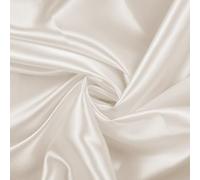 VDS Ivory Satin Fabric, 20 Yards Continuous, 45” Wide, Wedding Party Decoration Charmeuse Silky Sateen Bridal Dress DIY Crafts Fashion Scarf Costumes Lining Sewing Backdrop Arch Cloth
