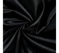 VDS Premium Satin Fabric - 10 Yard - 44" Wide, Smooth Shiny Charmeuse Sateen Cloth Linen for Sewing, Dressmaking, Wedding Party Décor, Backdrop, Costumes, DIY, Crafts & Home Decor - Black
