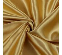 VDS Premium Satin Fabric - 10 Yard - 44" Wide, Smooth Shiny Charmeuse Sateen Cloth Linen for Sewing, Dressmaking, Wedding Party Décor, Backdrop, Costumes, DIY, Crafts & Home Decor - Gold