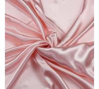 VDS Premium Satin Fabric - 10 Yard - 44" Wide, Smooth Shiny Charmeuse Sateen Cloth Linen for Sewing, Dressmaking, Wedding Party Décor, Backdrop, Costumes, DIY, Crafts & Home Decor - Blush Pink