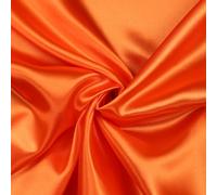 VDS Premium Satin Fabric - 10 Yard - 44" Wide, Smooth Shiny Charmeuse Sateen Cloth Linen for Sewing, Dressmaking, Wedding Party Décor, Backdrop, Costumes, DIY, Crafts & Home Decor - Orange
