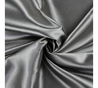 VDS Premium Satin Fabric - 10 Yard - 44" Wide, Smooth Shiny Charmeuse Sateen Cloth Linen for Sewing, Dressmaking, Wedding Party Décor, Backdrop, Costumes, DIY, Crafts & Home Decor - Silver Gray