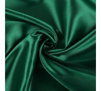 VDS Premium Satin Fabric - 5 Yard - 45" Wide, Shiny & Smooth Charmeuse Silky Sateen Cloth - Ideal for Wedding Décor, Linings, Costumes, Drapes, Scarf, Craft DIY Sewing Dressmaking - Emerlad