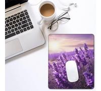 VducK Gaming Mouse Pad Romantic Purple Lavender Printed Mouse Mat Square Waterproof Mouse Pad Non Slip Rubber Base Mousepads For Office Laptop 7.9 x 9.5 in