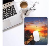 VducK Gaming Mouse Pad Sunset scenery Printed Mouse Mat Square Waterproof Mouse Pad Non Slip Rubber Base Mousepads For Office Laptop 10 x 12 inch