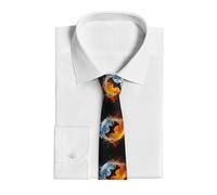 VducK Neckties for Men Business Casual Necktie Men Yin Yang Fire Water Ties for Weddings Dances Neck Tie for Men