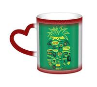 VducK Psych Pineapple Printed Color Changing Mug Coffee Mug Ceramic Coffee Cups Creative Mug Coffee Magic Mugs Magic Tea Cup Mug