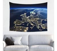 VducK Tapestry Wall Hanging Cute Tapestry for Bedroom Earth from Space Europe Wall Tapestry Aesthetic Tapestry Party Decor For Living Room Dorm 95 x 73 cm