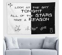 Vdumhid Lil Peep Tapestry Love Rapper Tapestry, Wall Hanging, Room Art, Home Decor, Gift, Bedroom, Decoration, Living Room, Door, 152.4 x 101.6 cm