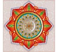 vdv BeadsCreative Embroidery Kit; Contemporary Embroidery; Gift Idea; Needlepoint Design; Decor; Seed Beads Preciosa; 13 Colours; 15x15cm; Adults; Unisex; White; All Seasons; Non-Foldable