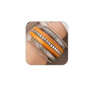 vdwv Bohemian Wooden Chunk Bangle Bracelet Set for Women Silver Multi Layer Textured Stackable Bracelet Colourful Punk Handmade Geometry Cuff Statement Bracelets, Standard, Wood, no gemstone