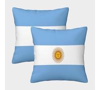 VDYNDYIW 3D Printed Flag of Argentina Square Pillowcases Pillow Case Cushion Decorative Super Soft Pack of 2 for Home Couch Sofa Decorative, Gifts 45x45cm