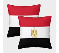 VDYNDYIW 3D Printed Flag of Egypt Square Pillowcases Pillow Case Cushion Decorative Super Soft Pack of 2 for Patio,Couch, Tent, Balcony And Sofa 40x40cm