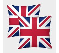VDYNDYIW 3D Printed Flag of The United Kingdom Throw Pillow Covers Throw Pillow Case Decorative Super Soft Pack of 2 for Patio,Couch, Tent, Balcony And Sofa 50x50cm