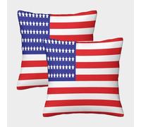 VDYNDYIW 3D Printed United States Flag Square Pillowcases Square Throw Pillow Decorative Super Soft Pack of 2 for Home Couch Sofa Decorative, Gifts 50x50cm