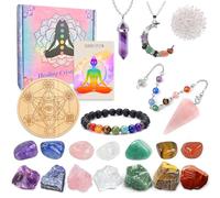 VDYXEW Healing Crystals, Natural Crystal for Beginners, Healing Crystal Gifts for Anxiety Relief, Meditation, Yoga, Spiritual Awakening (Healing Crystals)