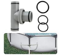 VDYXEW T-Piece Pool Hose Connector, 32 mm to 38 mm, 3-Way Hose Connector Adapter, Fit for Intex, Bestway and Other Above Ground Pools Hose