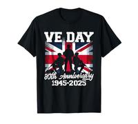 VE Day 2025 WW2 80th Anniversary Union Jack V E DAY T-Shirt