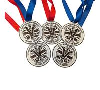 VE Day 80th Anniversary Commemorative Medal made from Wood - White-Coloured Medallion with Ribbon - Celebrate VE Day 2025 with This Collectable Commemorative War Medal