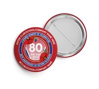 VE-Day 80th Anniversary CUSTOM NAME Standard Badge Design 7 - Special Edition, Size 20