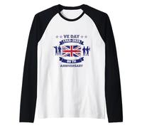 ve day 80th anniversary Flag 2025 V E day celebrations 80th Raglan Baseball Tee