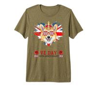 VE Day 80th Anniversary Outfit Idea for Men & VE Day Flag Premium T-Shirt