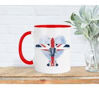 VE Day 80th Anniversary Union Jack Mug, 2025 Celebratory Gift, WW2 Memorabilia Keepsake, World War 2 Celebration, Collectable (Red)