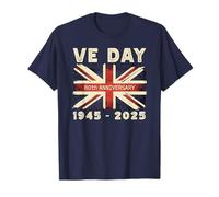 VE Day, 80th Anniversary. Vintage Union Jack, VE Day 2025 T-Shirt