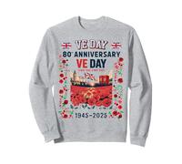 VE Day 80th Flag Costume Idea For Women & VE Day Anniversary Sweatshirt