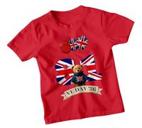 VE Day 81st Anniversary Kids T-Shirt 2026 Union Jack British Flag Victory in Europe Day Tee, WWII Remembrance Costume Top for Boys & Girls, School Celebration #1