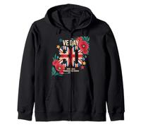 VE Day Flag 80th anniversary 2025 V E Day 80th, V-E Day 2025 Zip Hoodie