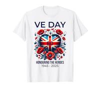 VE Day Union Jack Flag. 80th Anniversary V E Day 2025 Heroes T-Shirt
