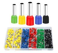 VE Tube Terminal Set 450/800PCS, 1508/E7508 Needle-Type Cold Press Connectors, Pure Copper Wire Ears for 0.5-2.5mm²(450 PCS)