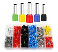 VE Tube Terminal Set 450/800PCS, 1508/E7508 Needle-Type Cold Press Connectors, Pure Copper Wire Ears for 0.5-2.5mm² Connector(800 PCS)